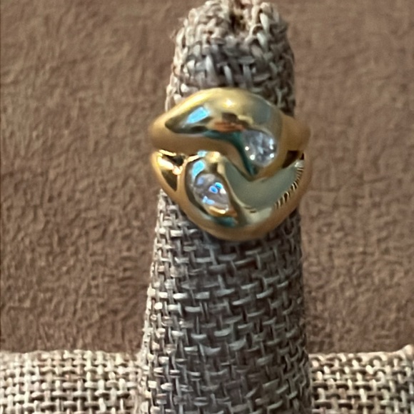 Brent Neale look-alike Flush Knot Gold Plated Ring - Picture 6 of 13
